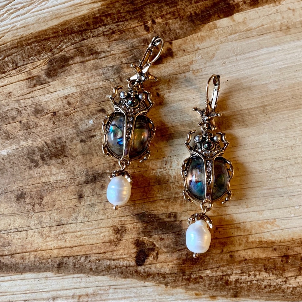 Glam Beetle Earrings - Picture 5 of 6